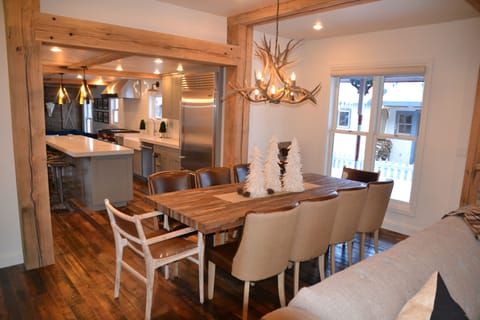 Dining room with outdoor view seats 10