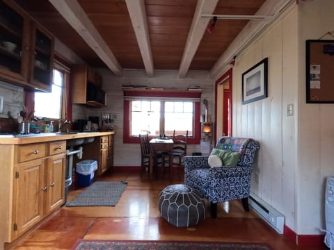 Propane fireplace adds nice warmth in the winter