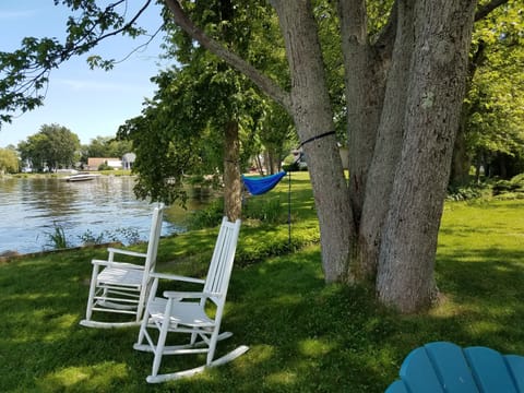 Morning coffee by the lake