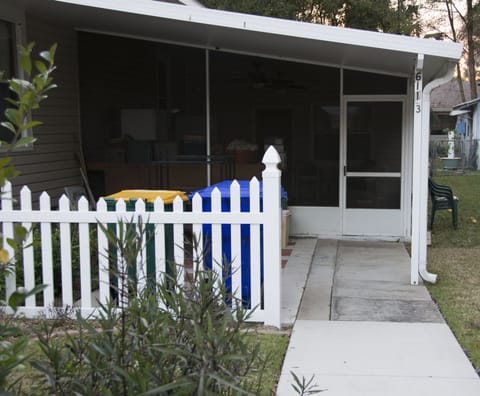 Entry, patio and screen porch.