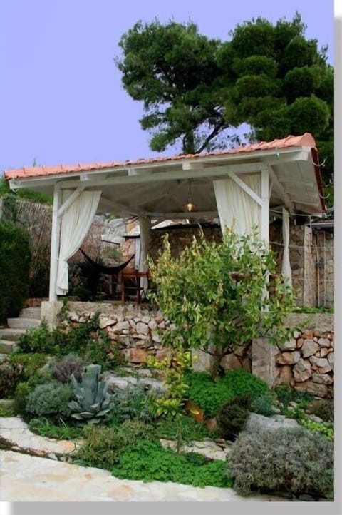 gazebo in the garden - a delightful spot for enjoying the morning cappuccino