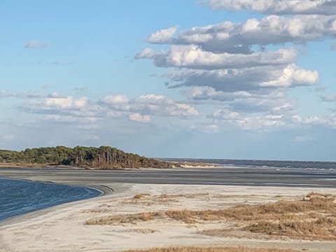 View of Waites Island, inlet, and ocean