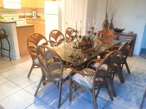 Dining room table, seats 8 comfortably 