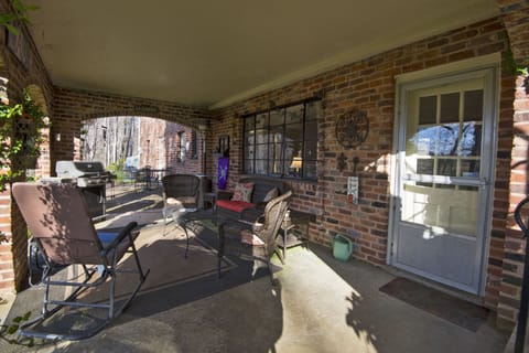 entrance on covered patio