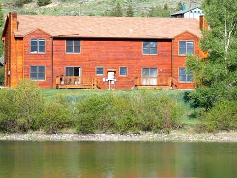 View of the duplex from the west side of Willow Lake