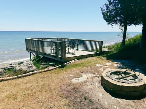 Deck with Private Access to Beach