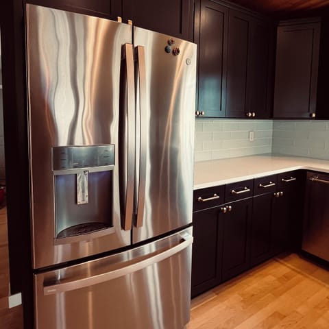 GE Profile fridge with water and ice service. 