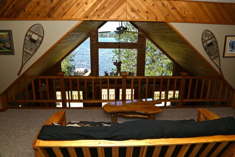 View overlooking lake from upstairs loft