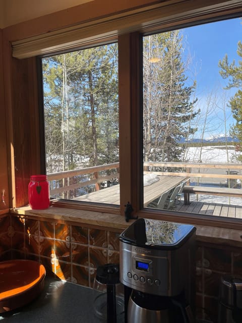 Kitchen View of Deck