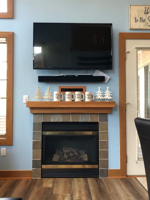 Gas fireplace & 50" LCD TV