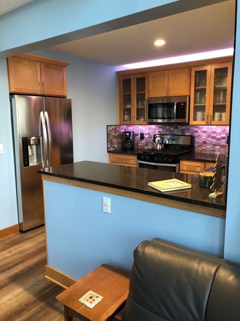 Main Kitchen with Full size Refrigerator / Freezer