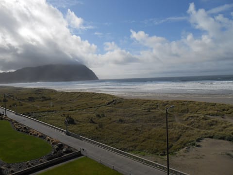 View from 5th floor balcony of this unit - different days and weather