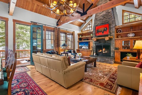 Great Room with Fireplace and TV