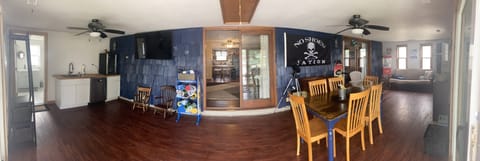 Blue Room with full views out to the lake.