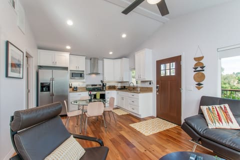 Living , dining, and kitchen areas are all open to each other