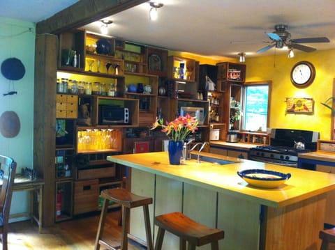 OUR KITCHEN-
FULLY STOCKED!