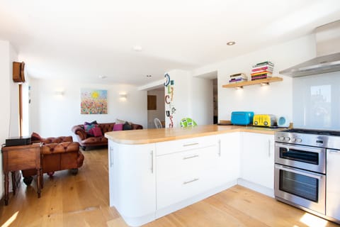 Kitchen and seating area