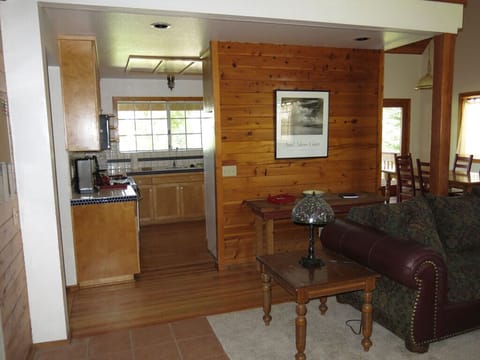 Looking into the kitchen from the living room