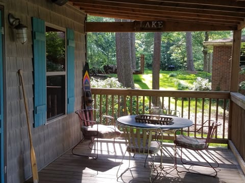 Enjoy yummy food / QUIET time as you admire the view on this spacious back porch