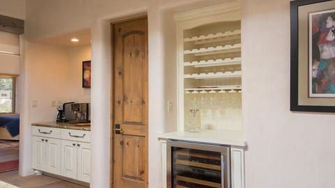 wine service and coffee counter