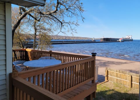 Watch ships enter the canal from the family room and master bedroom balconies
