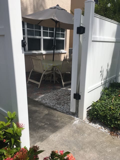 Unit B109 is located steps to the pool. Perfect location. Private patio. 