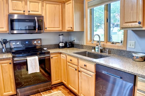 Kitchen with new quartz countertops installed in 2018.