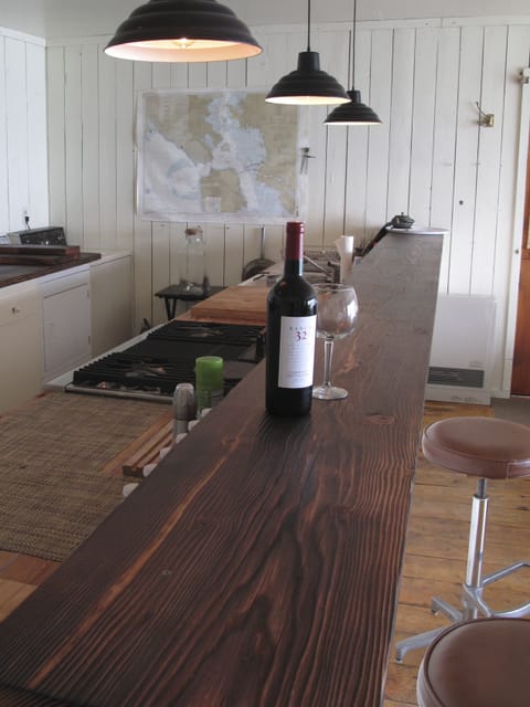 15 ft long kitchen counter and bar. 