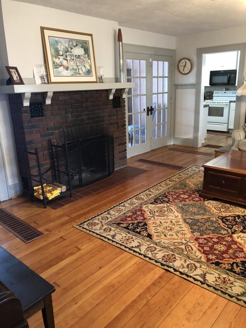 Family Room with Wood Burning Fireplace