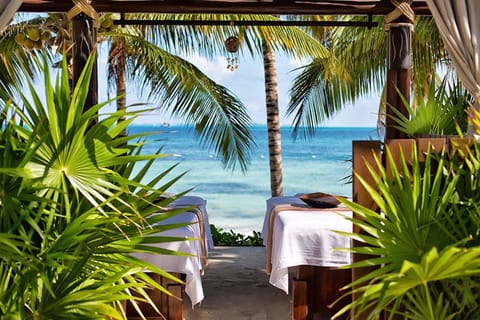beachfront massage available from the full-service spa