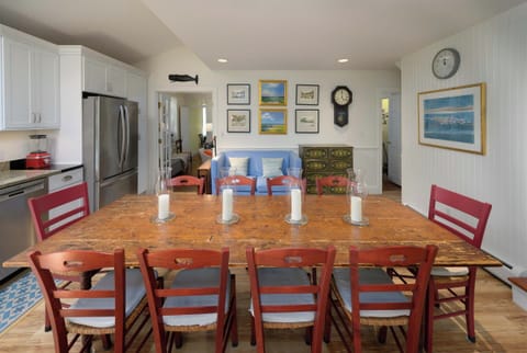 Dining in the farmhouse kitchen