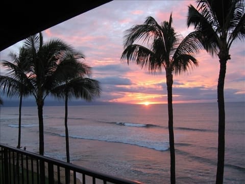 Enjoy spectacular sunsets from our lanai