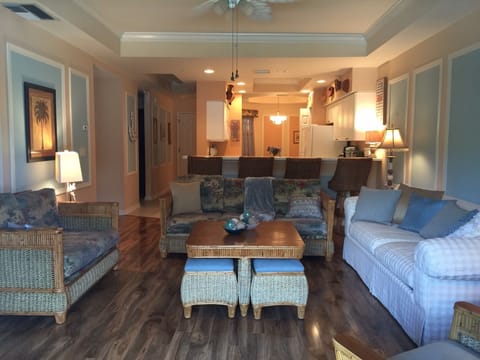 Spacious, comfortable seating in open living area