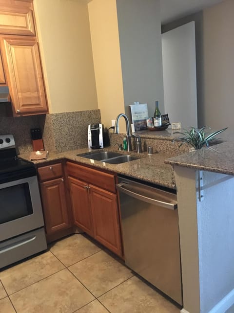 Condo has a Kerig and regular coffee maker.