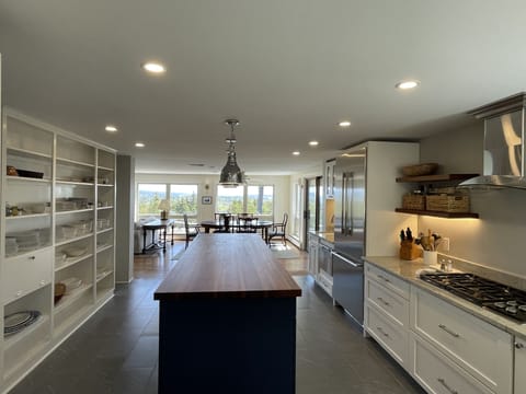 Main kitchen on 1st floor, looking east.
