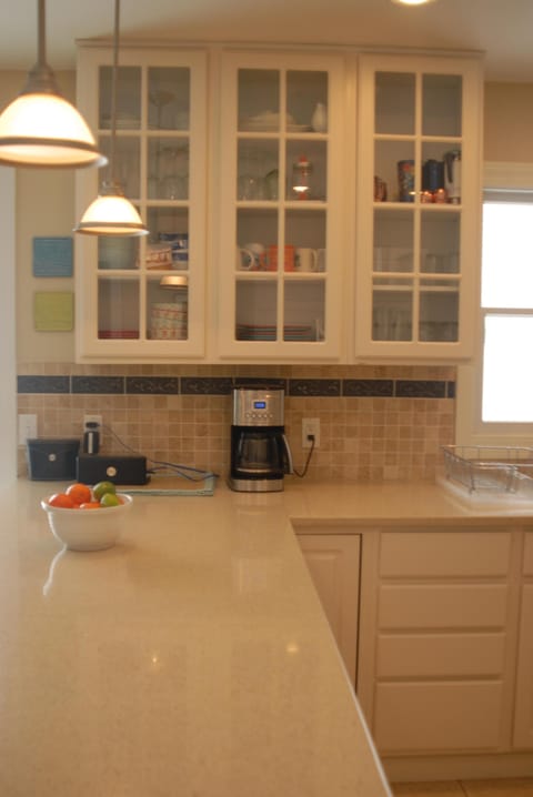 Coffee maker, and binoculars...fruit not included