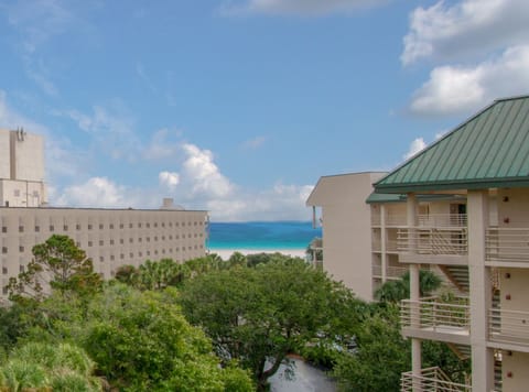 Peek-a-boo ocean view from patios and living room windows