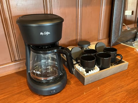 Coffee area on the bar downstairs!