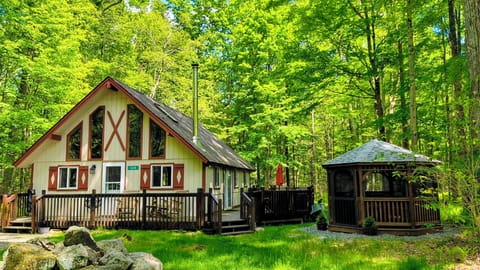The Chalet at Pines Lake! Nestled in the State Game Lands, short walk to beach.