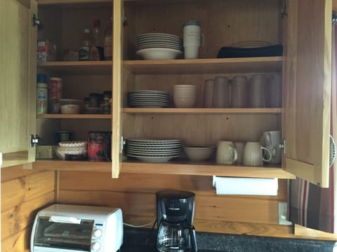 Inside upper cupboards