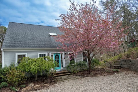 Front of house - May... when the cherry tree is in bloom