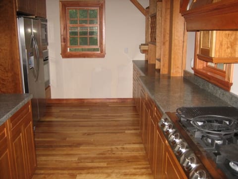 Kitchen - Fridge, microwave and oven