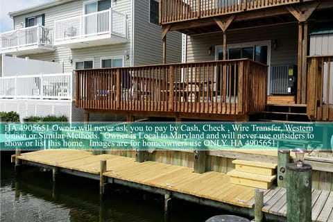 Back view of home ad pier.