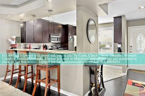 Breakfast bar and kitchen over view.