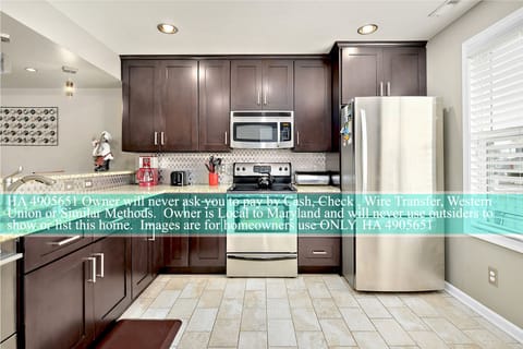 Fully stocked upgraded kitchen with full amenities. Kcup and Coffee Maker also.