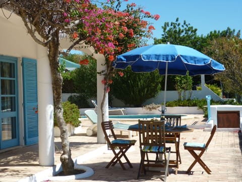 Peaceful private terrace and pool area