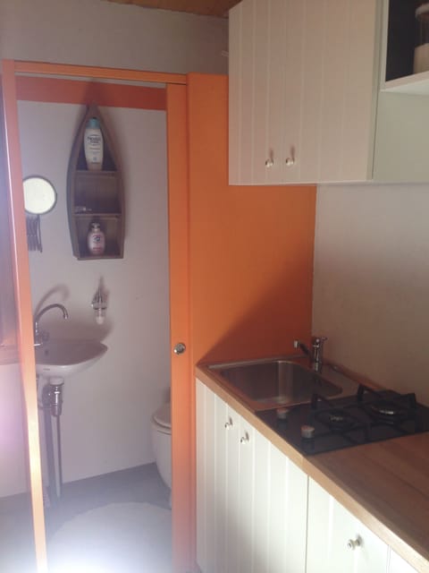 Small bathroom and kitchen in the dependance