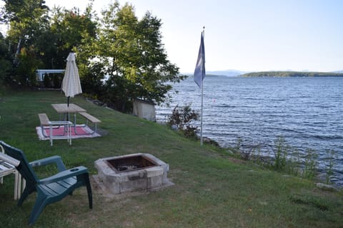 Firepit with view of lake