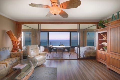 living area with view