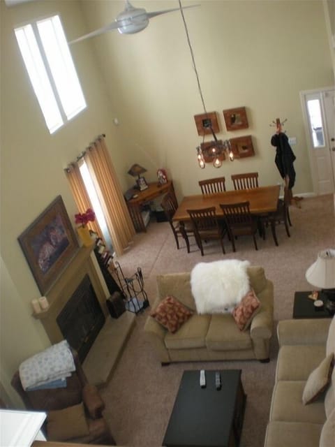 Living and dining area as seen from second floor